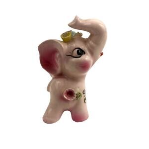 VTG‎ Pink Elephant Salt Shaker Japan Ceramic Springfield MO Pink